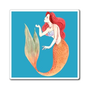 Mermaid Magnet, Magnet decal, Magnet Art, Magnet Décor, Magnet tiles,, Small Gifts, Small Gifts