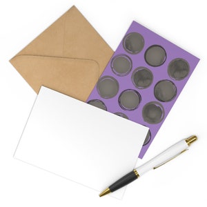 Cartes de correspondance rétro, cartes de correspondance vierges, cartes de correspondance avec enveloppes, cartes de correspondance artistiques à pois, papeterie chic, cadeaux chics, papeterie chic
