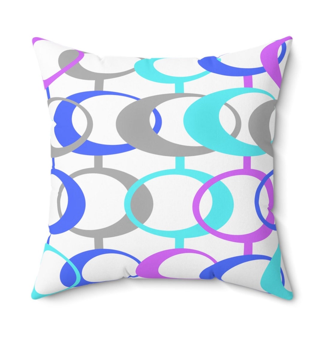 Retro Accent Pillow, Mid Century Modern Pillow, Designer Throw Pillow