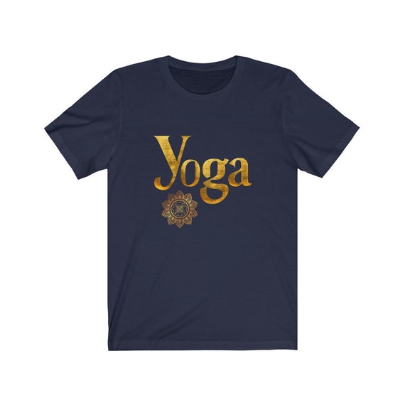 Designer Yoga T Shirt, Yoga Top, Yoga Shirt With Elegant Gold Letters, Yoga  Shirt, Yoga Gifts, Chic T-shirts 