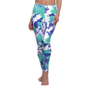 Abstract Designer Leggings, Yoga Pants, Artful Design