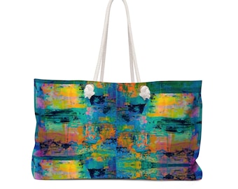 Abstract Weekender Bag, Yoga Tote Bag,, Sustainable Gifts