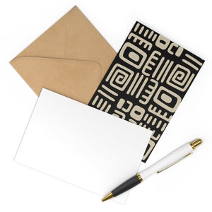 Cartes de correspondance tribales artistiques, cartes de correspondance vierges, superbes cartes postales, avec enveloppes, certaines avec boîtes-cadeaux et emballages cadeaux assortis, papeterie chic