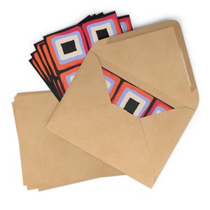 Cartes de correspondance tribales artistiques, cartes de correspondance vierges, superbes cartes postales, avec enveloppes, certaines avec boîtes-cadeaux et emballages cadeaux assortis, papeterie chic
