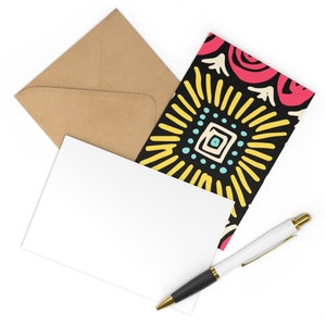 Artful Tribal Notecards, Blank Note Cards, Stunning post cards, with envelopes, Some with matching gift boxes and gift wrap, chic stationary
