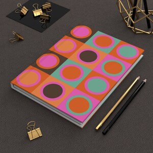 Retro Mid-Century Design, Hardcover Art Journal, Lined Notebook for Inspiring Moments,  Chic Stationary the Perfect Gift, Best Gift Ideas