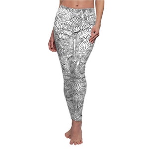 Abstract Leggings, Yoga Pants, Artful Design