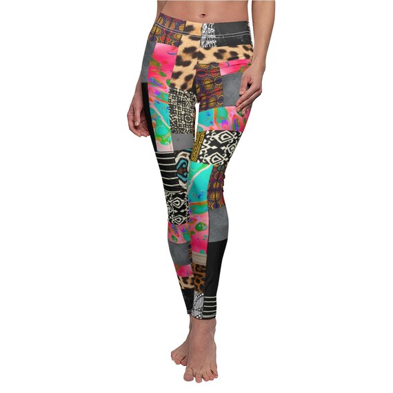 Buy Abstract Leggings Yoga Pants Patchwork Designer Leggings Yoga Pants Artful Design Online in India Etsy