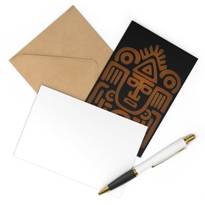 Cartes de correspondance tribales artistiques, cartes de correspondance vierges, superbes cartes postales, avec enveloppes, certaines avec boîtes-cadeaux et emballages cadeaux assortis, papeterie chic
