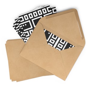 Cartes de correspondance tribales artistiques, cartes de correspondance vierges, superbes cartes postales, avec enveloppes, certaines avec boîtes-cadeaux et emballages cadeaux assortis, papeterie chic