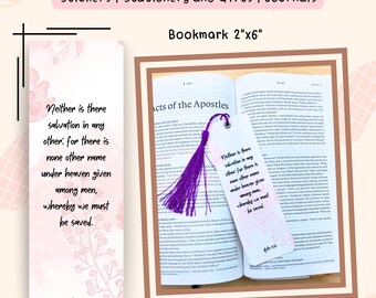 Bookmark | Acts 4:12 | Christian Bookmark | BKM45
