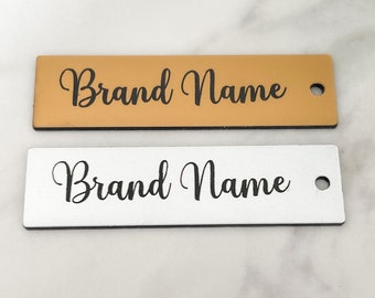 Brand Name Customised Labels, Business Logo, Custom Writing, Company Product Label, 2 Ply Luxury Acrylic Tags, Product Labels, Crafters