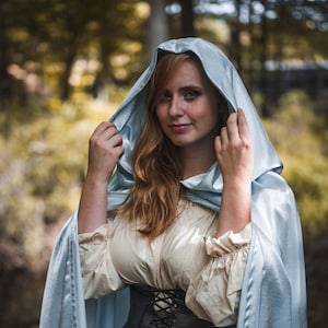Floor length cloak with lined hood. Elf, fairy, princess, queen, maiden, ren fair image 1