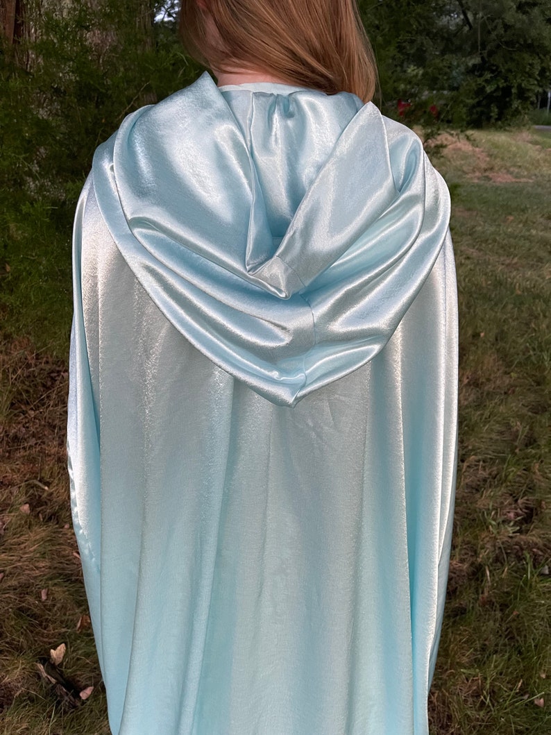 Floor length cloak with lined hood. Elf, fairy, princess, queen, maiden, ren fair image 6