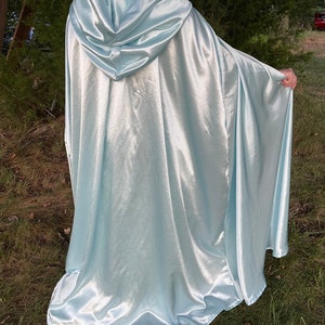 Floor length cloak with lined hood. Elf, fairy, princess, queen, maiden, ren fair image 7