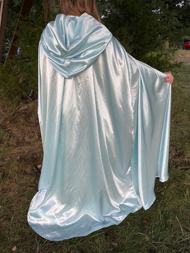 Floor length cloak with lined hood. Elf, fairy, princess, queen, maiden, ren fair image 7