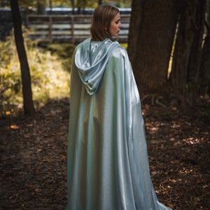 Floor length cloak with lined hood. Elf, fairy, princess, queen, maiden, ren fair image 3