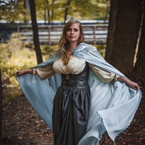 Floor length cloak with lined hood. Elf, fairy, princess, queen, maiden, ren fair image 4