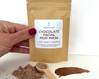 Kid's Organic Facial Mask, Pamper Parties, Girls Spa Gifts, Chocolate Face Mask, Gifts for Pamper Parties, 100% Organic, sleep over party