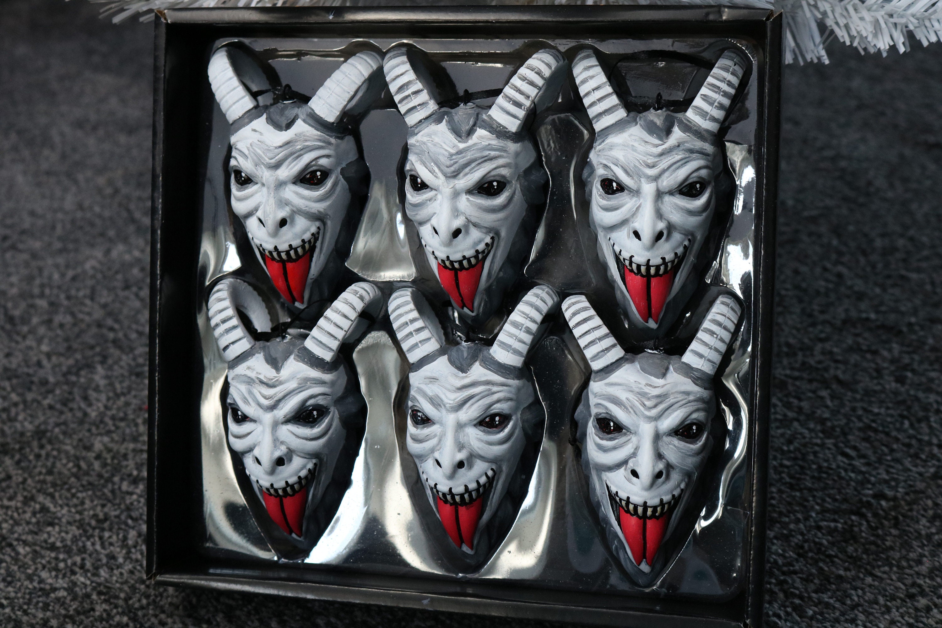 Krampus Glass Ornament Etsy