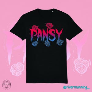 Organic Cotton Pansy T-Shirt LGBTQ Queer Trans