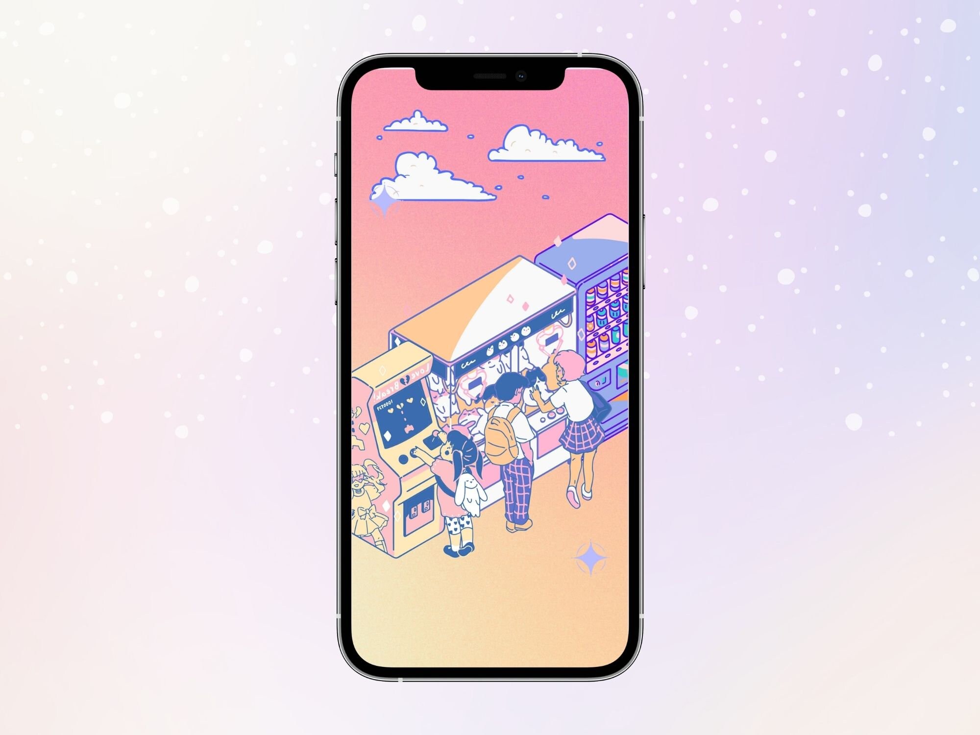 Soft Anime Inspired Minimal Kawaii Cute Lofi Mobile Phone 