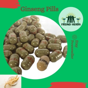 GINSENG PILLS Traditional herbs for weight gain make your body fat, appetite enhancer for Health,All Fresh Natural Herbs, Herb WildCrafted image 2