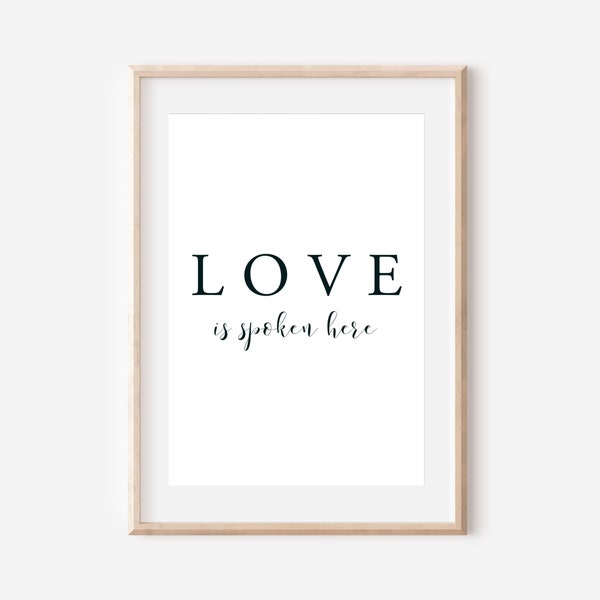 Love is Spoken Here - Etsy