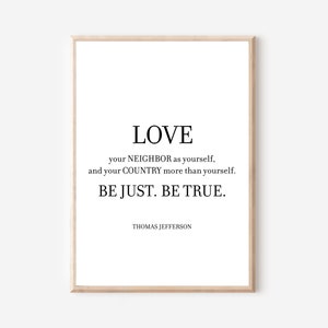 Thomas Jefferson Quote SVG/PNG/PDF. Patriotic Wall Art. Minimalist Classroom Wall Decor and Print.