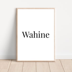 Wahine SVG/PNG/PDF. Hawaiian Wall Art and Decor. Hawaiian Cut File and Digital Print.