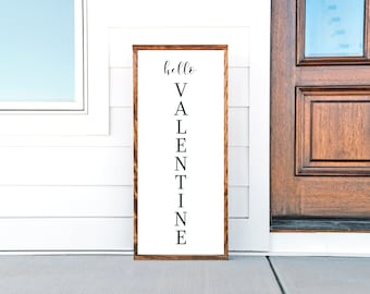 Hello Valentine SVG/PNG/PDF. Valentine&#39;s Wall Art and Decor. Valentine&#39;s Digital Print and Cut File.