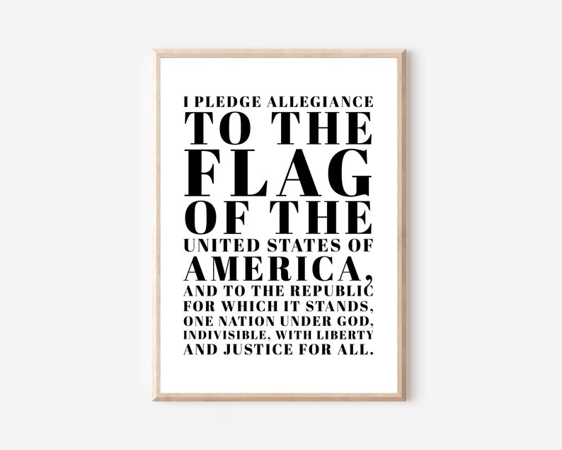 The Pledge of Allegiance SVG/PNG/PDF. Montessori Nursery. Educational ...