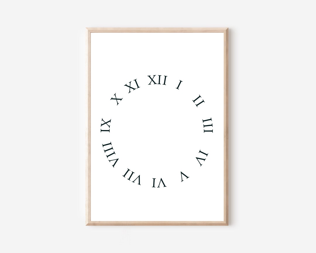 Roman Numeral SVG/PNG/PDF. Roman Numeral Clock. Roman Numeral Wall Art