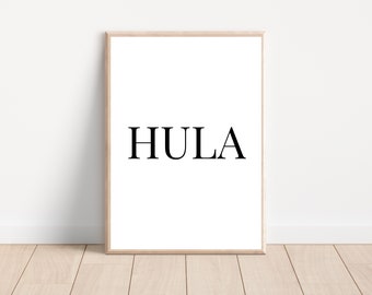 Hula SVG/PNG/PDF. Hawaiian Dance Sign. Hawaiian Wall Art and Decor. Hawaiian Cut File and Digital Print.