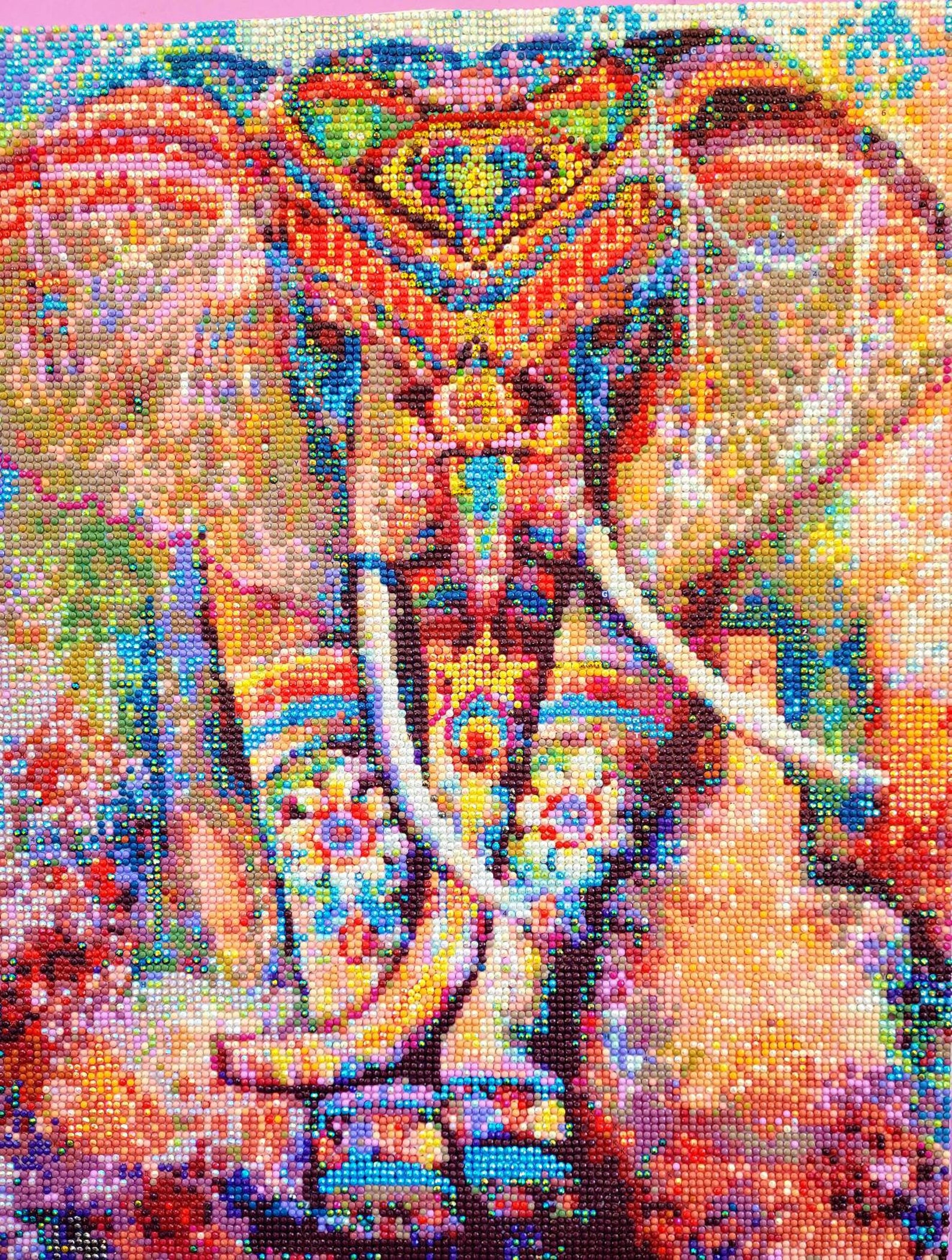 Finished Diamond Dotz Painting, Framed, Elephant Mosaic Etsy