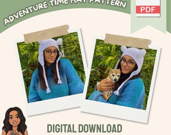 Adventure Time Hat Crochet Pattern | Finn Beanie PDF (Digital Download)