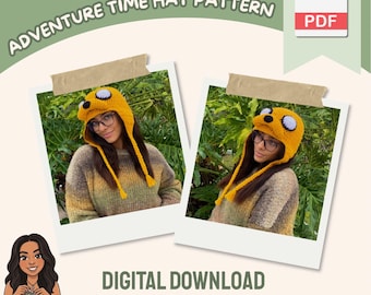 Adventure Time Hat Crochet Pattern | Jake Beanie PDF (Digital Download)