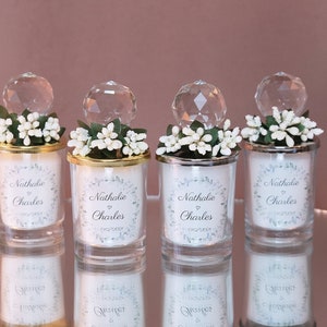 Personalized Wedding Favor for Guests Bulk, Luxury Wedding Favor Candles, Elegant Candle in Glass, Handmade Custom Candle Favors