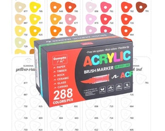 GuangNa 288ピース アクリルブラシマーカースウォッチ - デジタルPDF