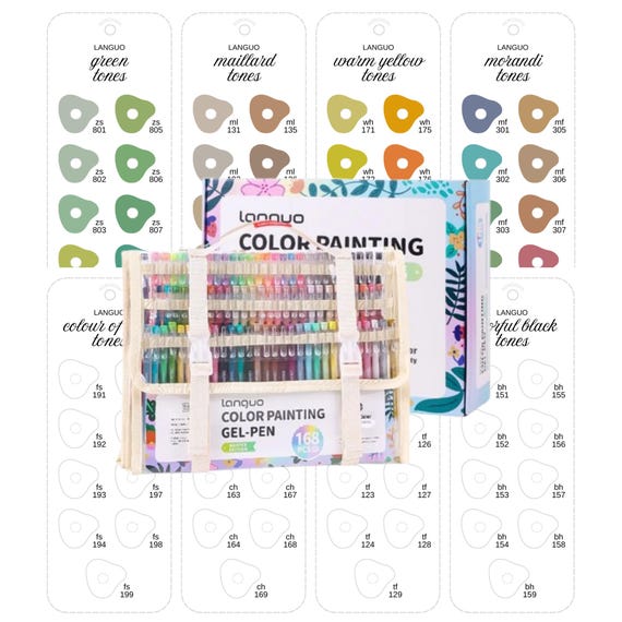 ☆最終セール☆VETRO ミキジェル LOTS OF LOVE カラーチャート Languo 162 Colors Gel Pens Swatch Template Printable Color Chart