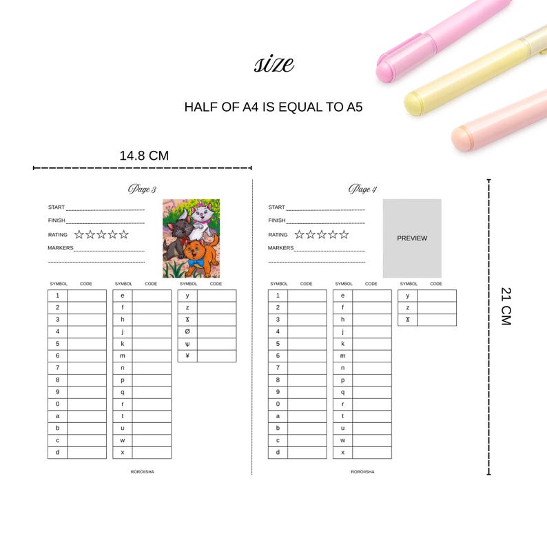 Coloring Book Tracker Tome 11 Color by Number Page Tracker Printable ...