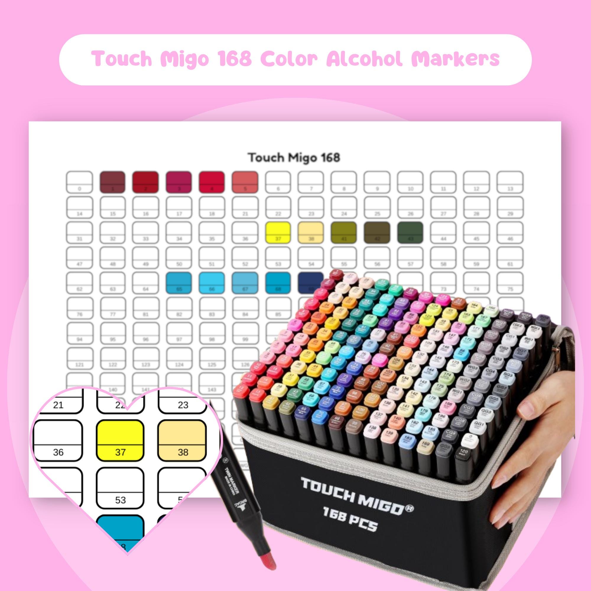 tomakoページ Touch Migo 168 Color Marker Swatch Chart Printable Color Chart