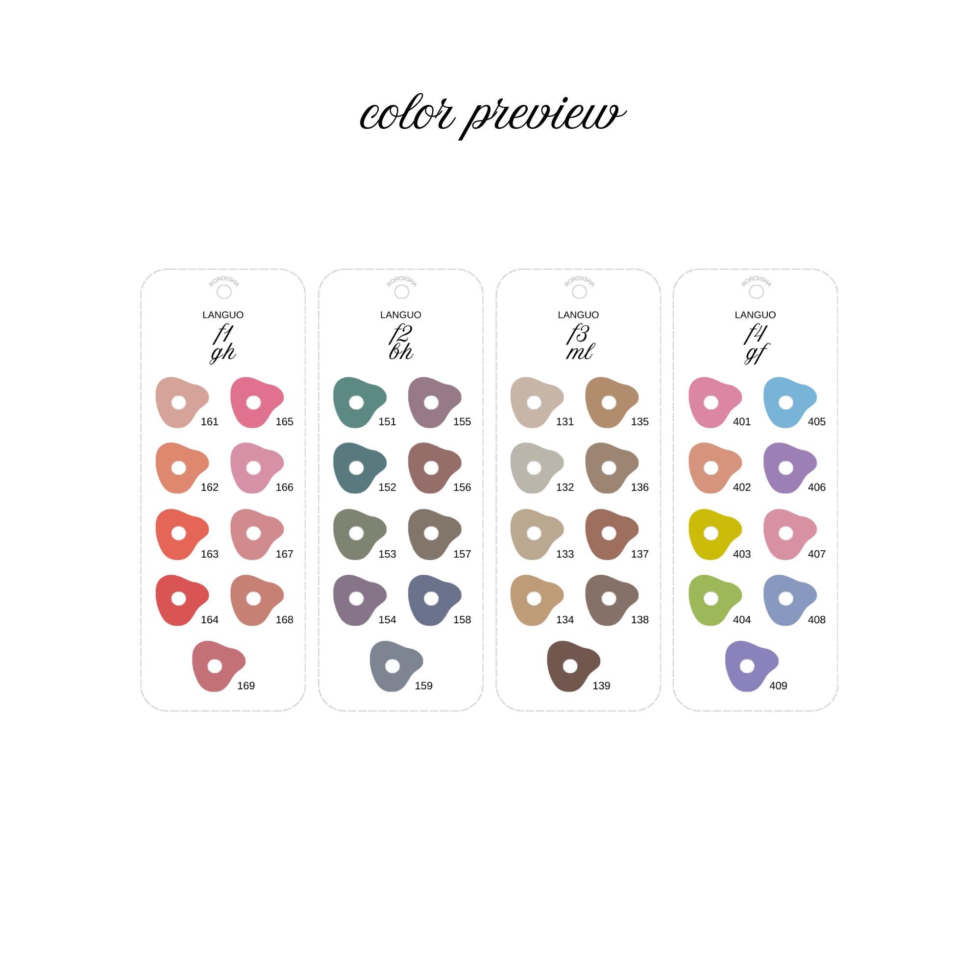 Languo 99 Colors Gel Pens Swatch Template Printable Color Chart Swatch ...