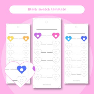 Blank Color Swatch Card Template Printable Color Palette Templates Marker Swatch Sheets DIY Color Chart Single Page Digital Download PDF