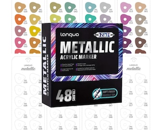 Languo アクリルマーカー見本テンプレート | 14セット | 126色
