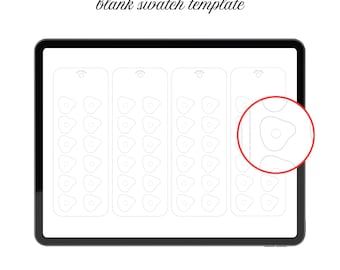 Blank Swatch Template for Acrylic Markers DIY Color Chart Page Printable Paint Watercolour Swatch Sheet Instant PDF Download