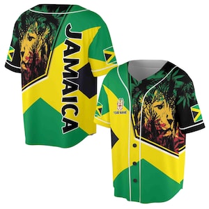 Custom Name Guyana Flag Patriotic Republic of Guyana Lion Basbeball Jersey S-5XL