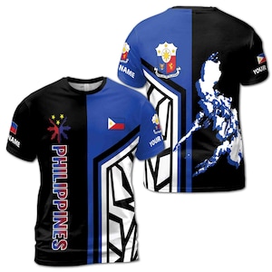 Camiseta unisex con diseño personalizado de la bandera y el mapa de Filipinas (tallas S-5XL)