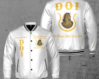 Custom Name Daughters of Isis Ancient Egyptian Order Nobles Mystic Shriner PHA Baseball Jacket S-5XL