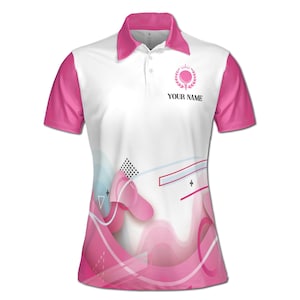Custom Name Pink Lady Golfer This Girl Got Drive Women&#39;s Polo Shirt S-5XL